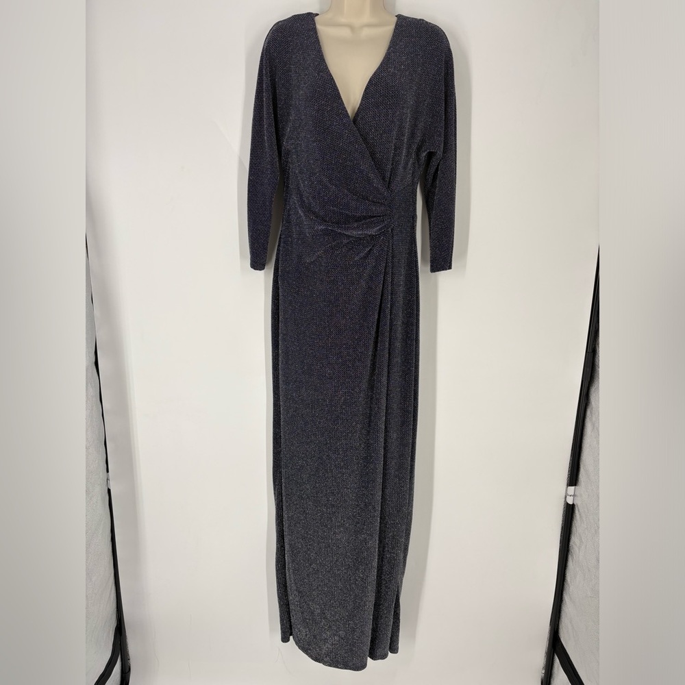 Ralph Lauren Blue Sparkly Dress (B49) - Picture 5 of 10